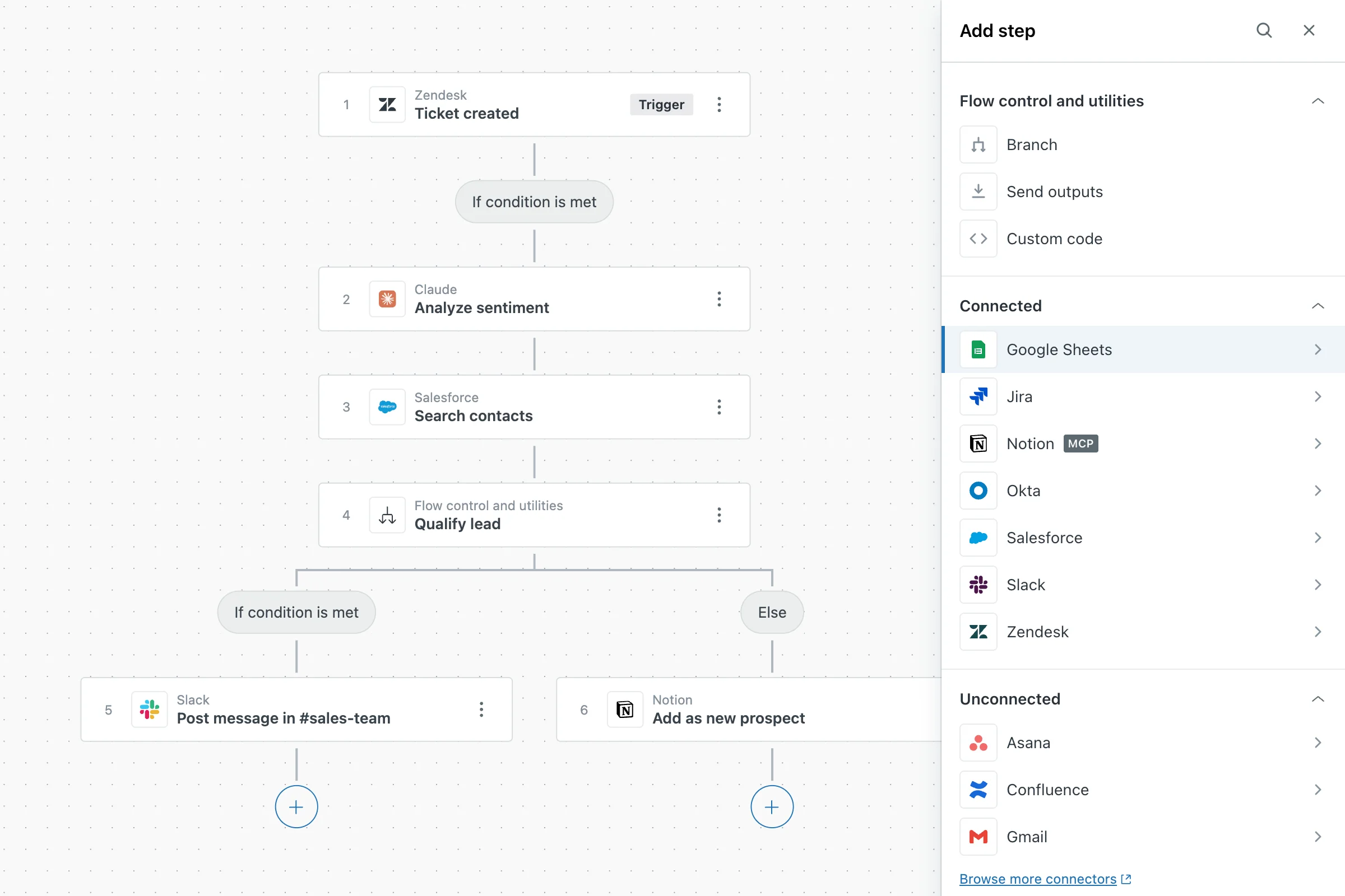 Action Builder — workflow automation
